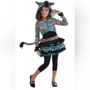 Rubies Retro Pretty Zebra Kids Large 10-12 3pc Dress Up Halloween Costume 2012